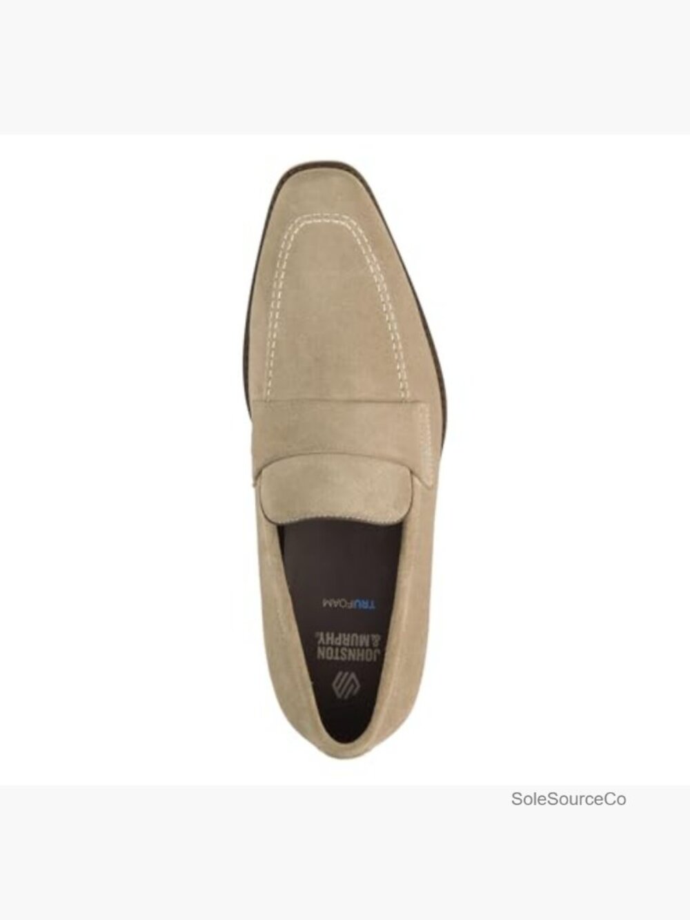 Men's Penny Loafers - Suede Beige - TruFoam Comfort - Handsome! - Picture 4 of 6